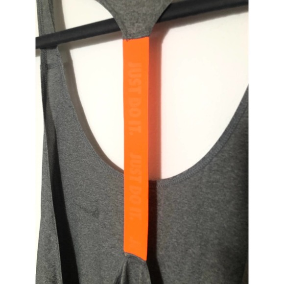 Nike Dri-fit strappy tank grey/orange - Picture 3 of 7